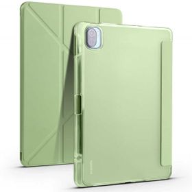 Zore Xiaomi Mi Pad 5 Standlı Tri Folding Kalemlikli Silikon Smart Cover Yeşil Tablet Kılıfı