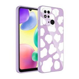 Zore Xiaomi Poco C40 Kamera Korumalı Desenli Sert Silikon Epoksi Kapak Kılıf