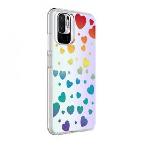 Zore Xiaomi Poco M5S M-Blue Desenli Kapak Kılıf