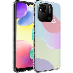 Zore Xiaomi Redmi 10C Airbag Kenarlı Renkli Desenli Silikon Elegans Kapak Kılıf