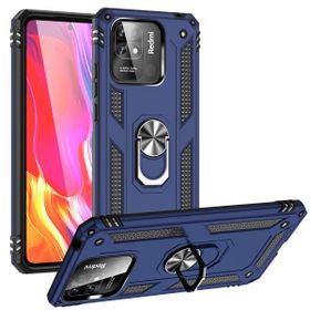 Zore Xiaomi Redmi 10C Kılıf Zırhlı Standlı Mıknatıslı Tank Kapak - Lacivert Kılıf