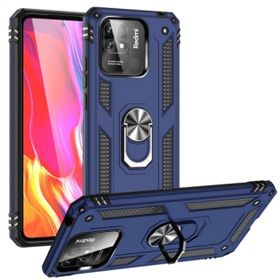 Zore Xiaomi Redmi 10C Kılıf Zırhlı Standlı Mıknatıslı Tank Kapak - Lacivert Kılıf