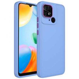 Zore Xiaomi Redmi 10C Metal Çerçeve ve Buton Tasarımlı Silikon Luna Kapak Kılıf