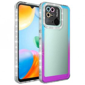Zore Xiaomi Redmi 10C Simli ve Renk Geçiş Tasarımlı Lens Korumalı Park Kapak Kılıf