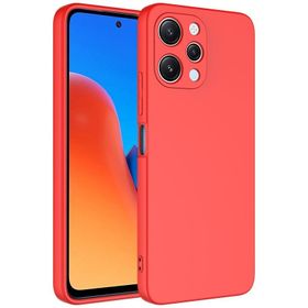 Zore Xiaomi Redmi 12 Mara Lansman Kapak Kırmızı Cep Telefonu Kılıfı