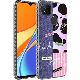 Zore Xiaomi Redmi 9C Airbag Kenarlı Renkli Desenli Silikon Elegans Kapak Kılıf