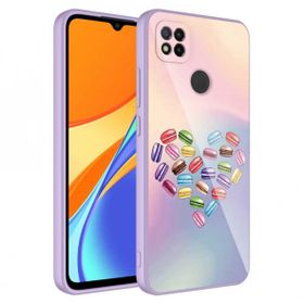Zore Xiaomi Redmi 9C Kamera Korumalı Desenli Sert Silikon Epoksi Kapak Kılıf