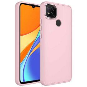 Zore Xiaomi Redmi 9C Metal Çerçeve ve Buton Tasarımlı Silikon Luna Kapak Kılıf