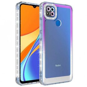 Zore Xiaomi Redmi 9C Simli ve Renk Geçiş Tasarımlı Lens Korumalı Park Kapak Kılıf