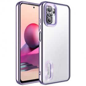 Zore Xiaomi Redmi Note 10 Kamera Korumalı Logo Gösteren Omega KapakKılıf