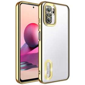 Zore Xiaomi Redmi Note 10 Kamera Korumalı Logo Gösteren Omega KapakKılıf