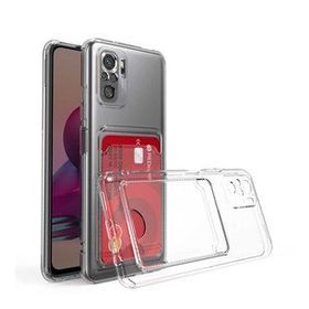 Zore Xiaomi Redmi Note 10 Kartlıklı Şeffaf Setra Clear Silikon Kapak Kılıf