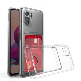 Zore Xiaomi Redmi Note 10 Kartlıklı Şeffaf Setra Clear Silikon Kapak Kılıf