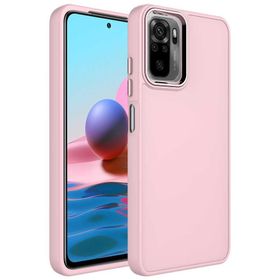 Zore Xiaomi Redmi Note 10 Metal Çerçeve ve Buton Tasarımlı Silikon Luna Kapak Kılıf