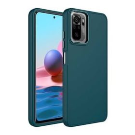 Zore Xiaomi Redmi Note 10 Metal Çerçeve ve Buton Tasarımlı Silikon Luna Kapak Kılıf
