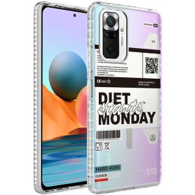Zore Xiaomi Redmi Note 10 Pro Airbag Kenarlı Renkli Desenli Silikon Elegans Kapak Kılıf