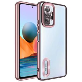 Zore Xiaomi Redmi Note 10 Pro Kamera Korumalı Logo Gösteren Omega Kapak Kılıf