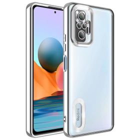 Zore Xiaomi Redmi Note 10 Pro Kamera Korumalı Logo Gösteren Omega Kapak Kılıf