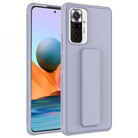 Zore Xiaomi Redmi Note 10 Pro Mat Pürüzsüz Standlı Katlanabilir Qstand Kapak Kılıf