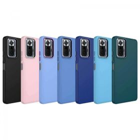 Zore Xiaomi Redmi Note 10 Pro Metal Çerçeve ve Buton Tasarımlı Silikon Luna Kapak Kılıf