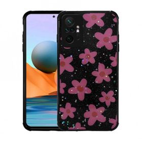 Zore Xiaomi Redmi Note 10 Pro Simli Desenli Kamera Korumalı Parlak Popy Kapak Kılıf
