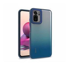 Zore Xiaomi Redmi Note 10s Electro Silikon Renkli Flora Kapak Mavi Kılıf