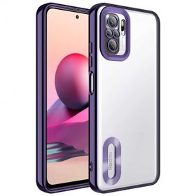 Zore Xiaomi Redmi Note 10s Kamera Korumalı Logo Gösteren Omega Kapak Kılıf