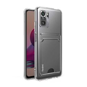 Zore Xiaomi Redmi Note 10S Kartlıklı Şeffaf Setra Clear Silikon Kapak Kılıf