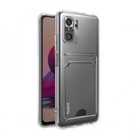 Zore Xiaomi Redmi Note 10S Kartlıklı Şeffaf Setra Clear Silikon Kapak Kılıf