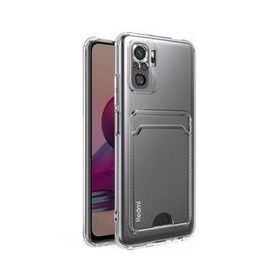 Zore Xiaomi Redmi Note 10S Kartlıklı Şeffaf Setra Clear Silikon Kapak Kılıf