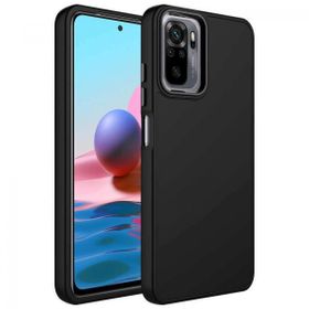 Zore Xiaomi Redmi Note 10S Metal Çerçeve ve Buton Tasarımlı Silikon Luna Kapak Kılıf