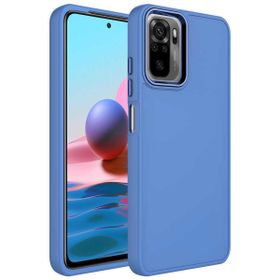 Zore Xiaomi Redmi Note 10S Metal Çerçeve ve Buton Tasarımlı Silikon Luna Kapak Kılıf