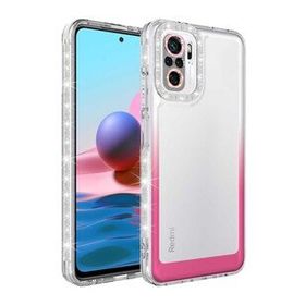 Zore Xiaomi Redmi Note 10S Simli ve Renk Geçiş Tasarımlı Lens Korumalı Park Kapak Kılıf