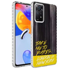 Zore Xiaomi Redmi Note 11 Global Airbag Kenarlı Renkli Desenli Silikon Elegans Kapak Kılıf