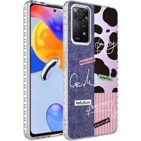 Zore Xiaomi Redmi Note 11 Global Airbag Kenarlı Renkli Desenli Silikon Elegans Kapak Kılıf