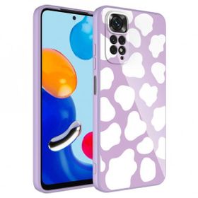 Zore Xiaomi Redmi Note 11 Global Kamera Korumalı Desenli Sert Silikon Epoksi Kapak Kılıf