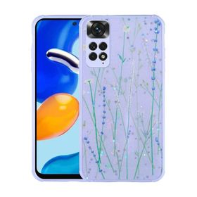 Zore Xiaomi Redmi Note 11 Global Simli Desenli Kamera Korumalı Parlak Popy Kapak Kılıf