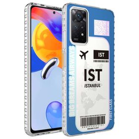 Zore Xiaomi Redmi Note 11 Pro 5G Airbag Kenarlı Renkli Desenli Silikon Elegans Kapak Kılıf