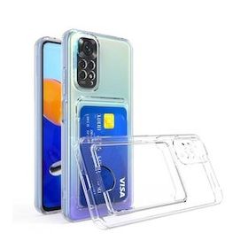 Zore Xiaomi Redmi Note 11 Pro 5G Kartlıklı Şeffaf Setra Clear Silikon Kapak Kılıf