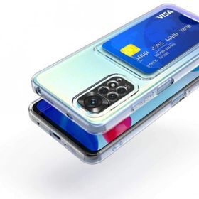 Zore Xiaomi Redmi Note 11 Pro 5G Kartlıklı Şeffaf Setra Clear Silikon Kapak Kılıf