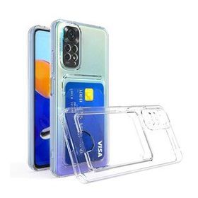 Zore Xiaomi Redmi Note 11 Pro 5G Kartlıklı Şeffaf Setra Clear Silikon Kapak Kılıf