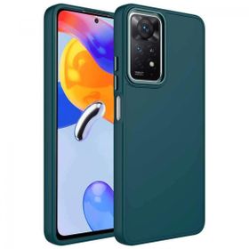 Zore Xiaomi Redmi Note 11 Pro 5G Metal Çerçeve ve Buton Tasarımlı Silikon Luna Kapak Kılıf
