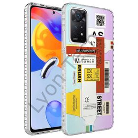 Zore Xiaomi Redmi Note 11S Global Airbag Kenarlı Renkli Desenli Silikon Elegans Kapak Kılıf