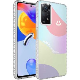 Zore Xiaomi Redmi Note 11S Global Airbag Kenarlı Renkli Desenli Silikon Elegans Kapak Kılıf