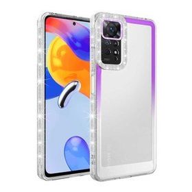 Zore Xiaomi Redmi Note 11S Global Simli ve Renk Geçiş Tasarımlı Lens Korumalı Park Kapak Kılıf