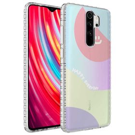 Zore Xiaomi Redmi Note 8 Pro Airbag Kenarlı Renkli Desenli Silikon Elegans Kapak Kılıf