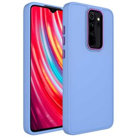 Zore Xiaomi Redmi Note 8 Pro Metal Çerçeve Buton Tasarımlı Silikon Luna Kapak Kılıf