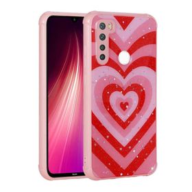 Zore Xiaomi Redmi Note 8 Simli Desenli Kamera Korumalı Parlak Popy Kapak Kılıf