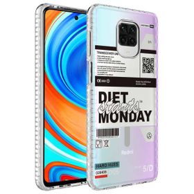 Zore Xiaomi Redmi Note 9 Pro Airbag Kenarlı Renkli Desenli Silikon Elegans Kapak Kılıf