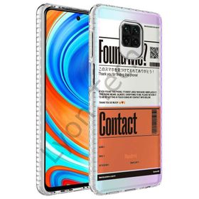 Zore Xiaomi Redmi Note 9 Pro Airbag Kenarlı Renkli Desenli Silikon Elegans Kapak Kılıf